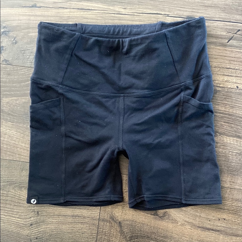 Oiselle Black Bike Shorts High-Rise Athletic Fit